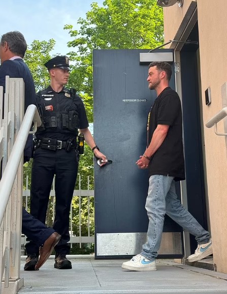 Images from Daily Mail depict Timberlake's arrest, sparking significant media coverage. Image Credits:  @Sag Harbor Police Department