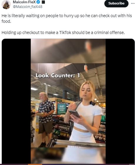 OnlyFans model faces backlash online after filming herself in grocery store checkout line 1