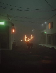People just discovering why reindeer have glow-in-the-dark antlers on road 3