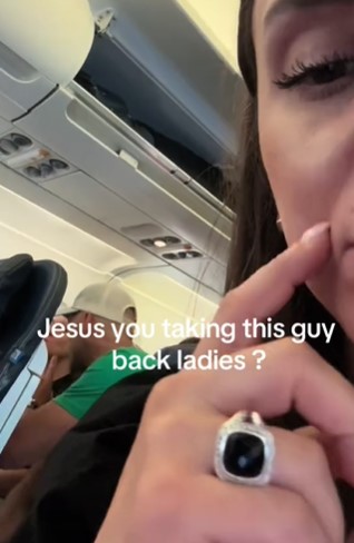 Viral video exposes man flirting with female traveler on flight  3