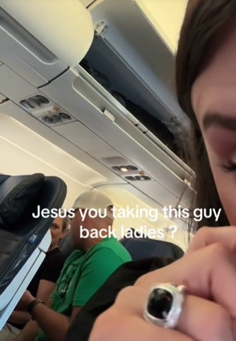 Viral video exposes man flirting with female traveler on flight  1