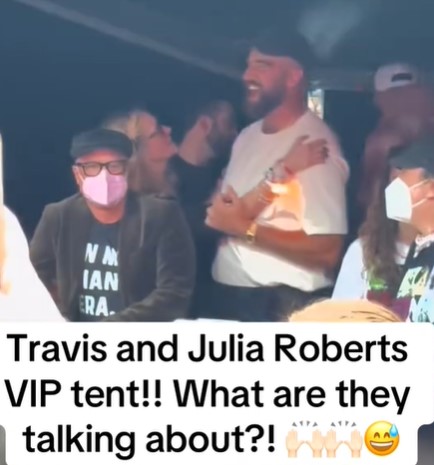Amateur lip reader reveals what Julia Roberts said to Travis Kelce during Taylor Swift's concert  5