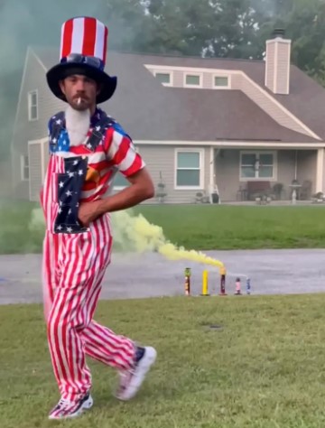 McGrew, 41, was dressed in an Uncle Sam outfit at a party in Summerville, South Carolina. Image Credits: Courtesy of Paige McGrew