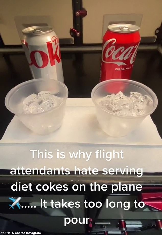 Reasons flight attendants hate serving Diet Coke on a plane 3